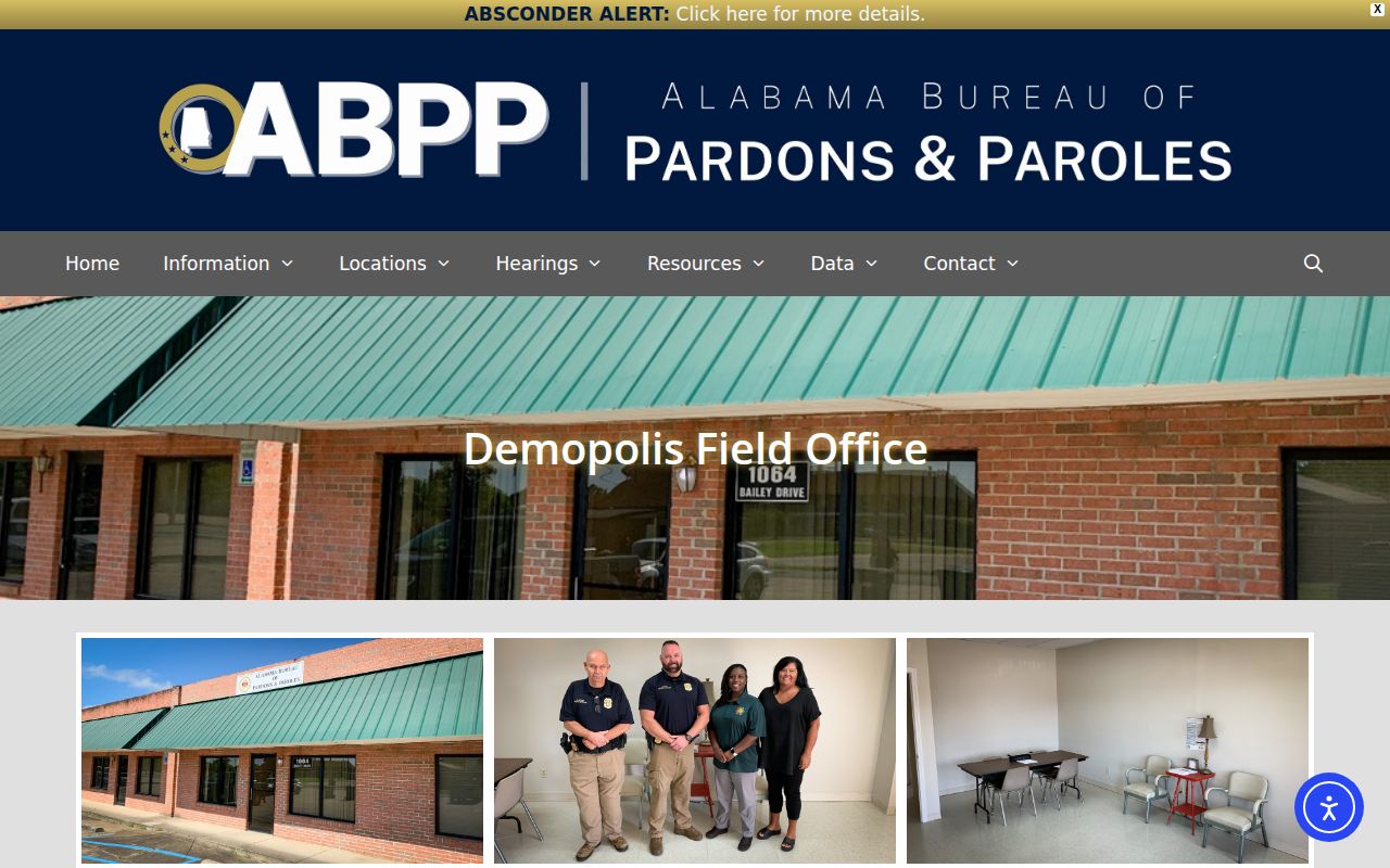 ABPP Demopolis Field Office supervision contact for Sumter County releases